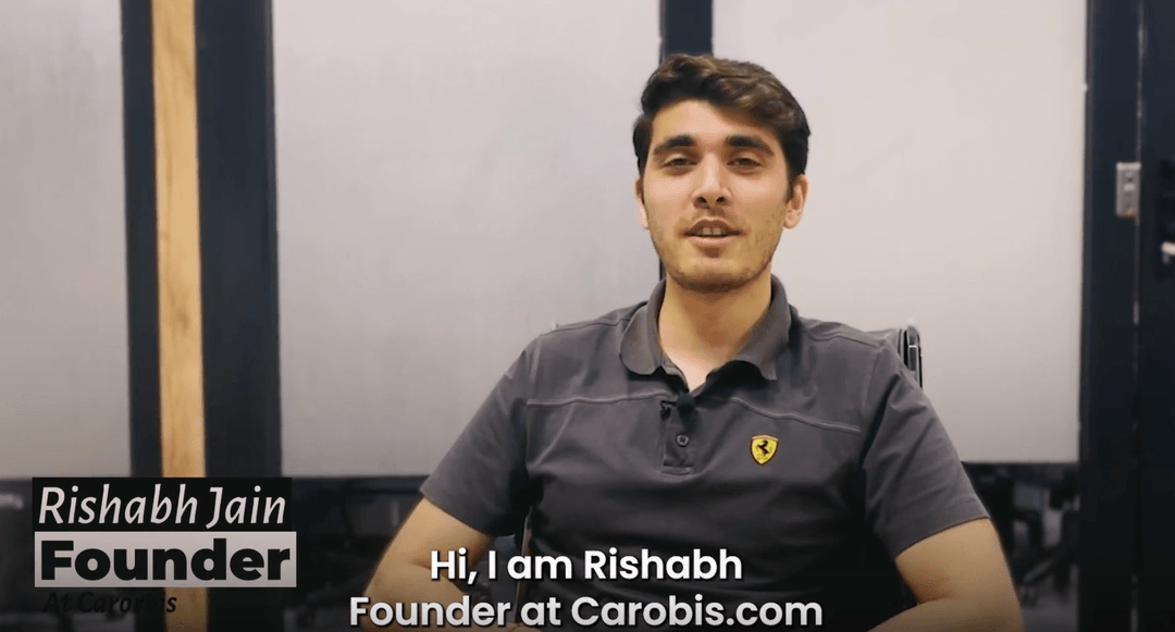 Video testimonial from Carobis founder discussing ecommerce growth with Upthrust